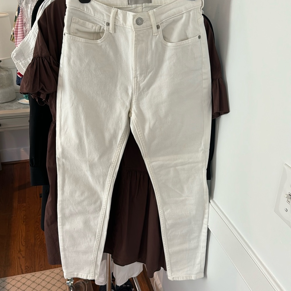 Everlane high rise skinny jeans in white, Size 26 Ankle